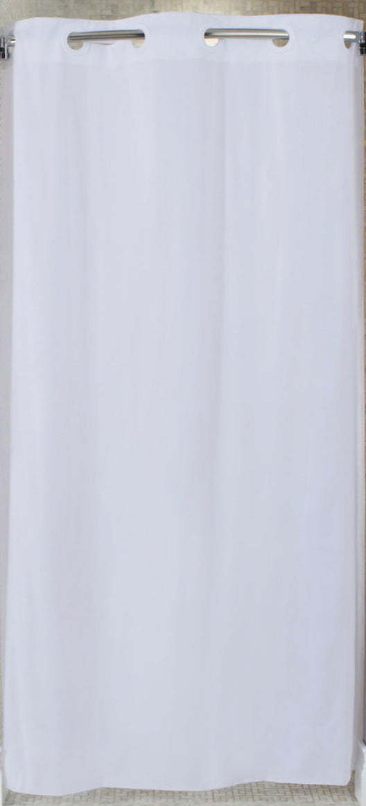 Hookless Shower Curtain without window - White, 12/cs