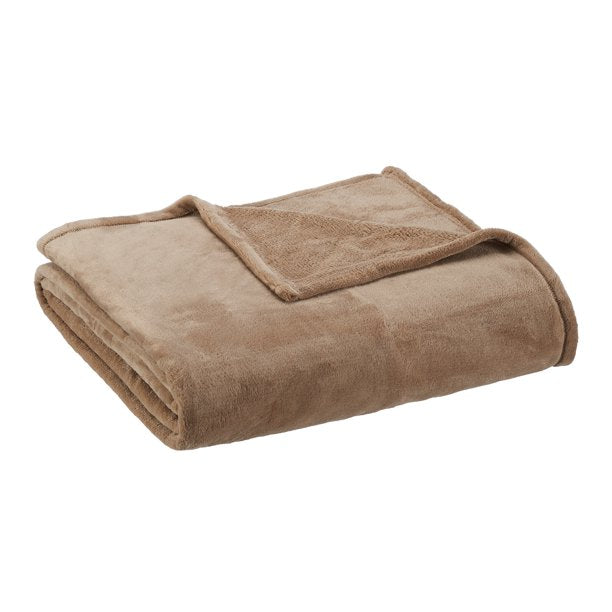 Fleece Blanket - Tan - King 108"x90"